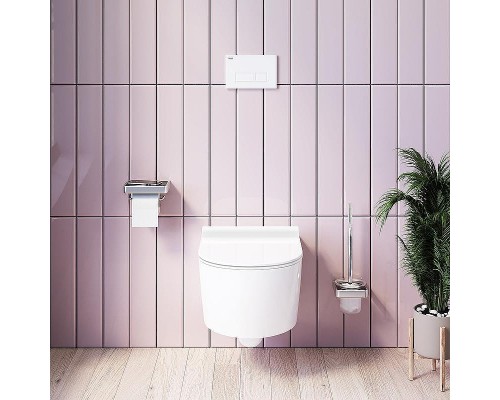 Комплект унитаза с инсталляцией AM.PM Jupiter IS110101.DX77C1700 с сиденьем Микролифт и Белой глянцевой клавишей смыва