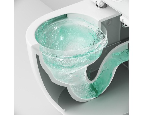 Унитаз компакт AM.PM Like Aquaspin C808600SC цвет Белый с бачком и сиденьем Микролифт