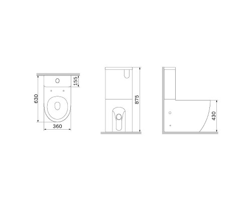 Унитаз компакт AM.PM Like Aquaspin C808600SC цвет Белый с бачком и сиденьем Микролифт