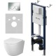 Комплект унитаза с инсталляцией AM.PM Like IS90151.801900 с сиденьем Микролифт и клавишей смыва Хром глянцевый