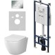 Комплект унитаза с инсталляцией AM.PM Like IS100151.801900 с сиденьем Микролифт и клавишей смыва Хром глянцевый