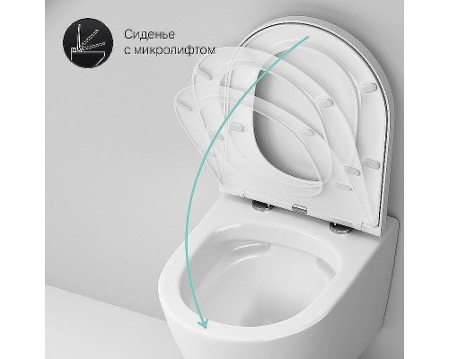Унитаз AM.PM Sense FlashClean C741701SC подвесной с сиденьем Микролифт