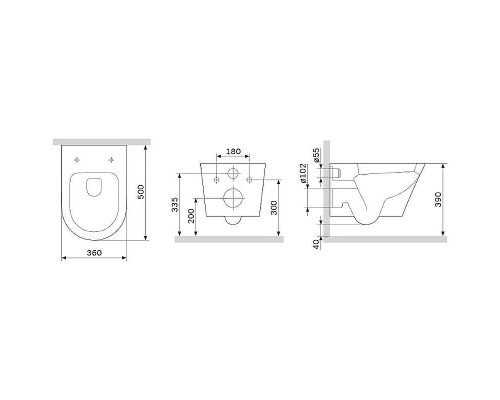 Унитаз AM.PM Sense FlashClean C741701SC подвесной с сиденьем Микролифт