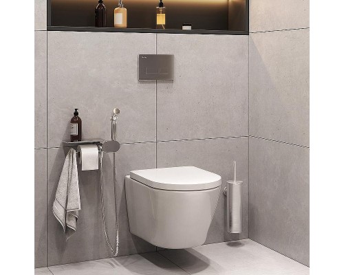 Унитаз AM.PM Sense FlashClean CK74H0403W подвесной с гигиеническим душем и ершиком с сиденьем Микролифт