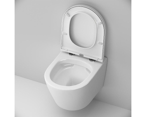 Унитаз AM.PM Sense FlashClean CK74H0403W подвесной с гигиеническим душем и ершиком с сиденьем Микролифт