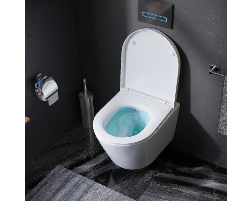 Унитаз AM.PM Sense FlashClean CK74H0403W подвесной с гигиеническим душем и ершиком с сиденьем Микролифт