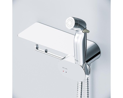 Унитаз AM.PM Sense FlashClean CK74H0403W подвесной с гигиеническим душем и ершиком с сиденьем Микролифт