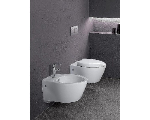 Комплект унитаза AM.PM Spirit FlashClean C701700WH+C707857WH с сиденьем Микролифт и инсталляцией Jacob Delafon E29025-NF+E4316-CP с клавишей смыва Хром