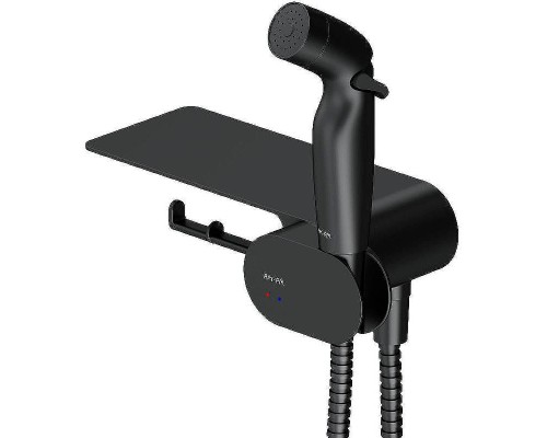 Унитаз AM.PM Spirit V2.0 FlashClean CK70H1103B подвесной с гигиеническим душем и ершиком цвет Черный матовый с сиденьем Микролифт