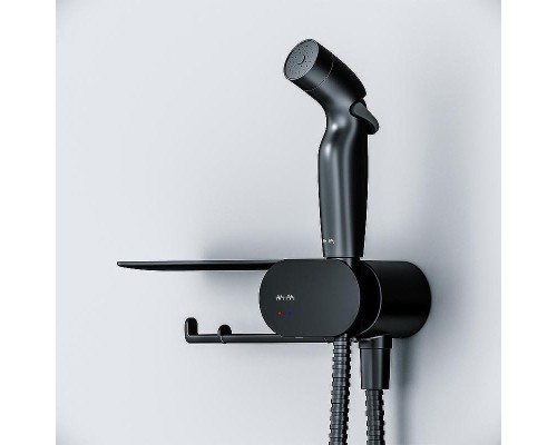 Унитаз AM.PM Spirit V2.0 FlashClean CK70H1103B подвесной с гигиеническим душем и ершиком цвет Черный матовый с сиденьем Микролифт