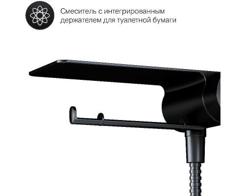 Унитаз AM.PM Spirit V2.0 FlashClean CK70H1103B подвесной с гигиеническим душем и ершиком цвет Черный матовый с сиденьем Микролифт