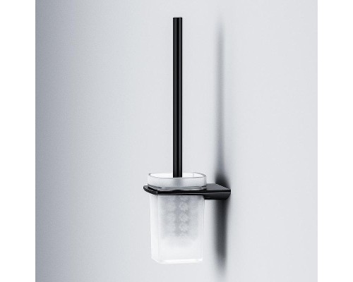 Унитаз AM.PM Spirit V2.0 FlashClean CK70H1103B подвесной с гигиеническим душем и ершиком цвет Черный матовый с сиденьем Микролифт