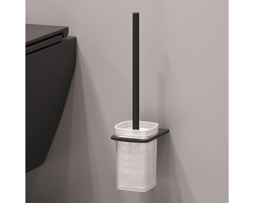 Унитаз AM.PM Spirit V2.0 FlashClean CK70H1103B подвесной с гигиеническим душем и ершиком цвет Черный матовый с сиденьем Микролифт