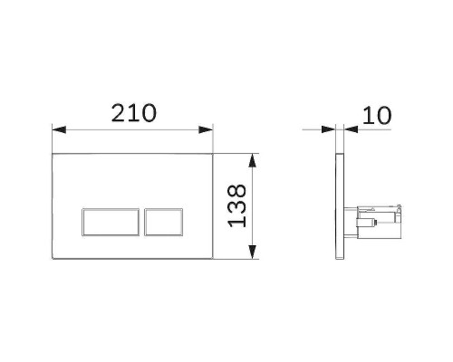 Комплект унитаза с инсталляцией AM.PM Spirit V2.0 FlashClean IS47038.701700MB Черный матовый с сиденьем Микролифт и Черной матовой клавишей смыва