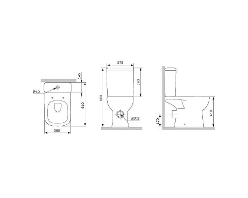 Унитаз компакт AM.PM Sunny Aquaspin C85C8601SC с бачком и сиденьем Микролифт