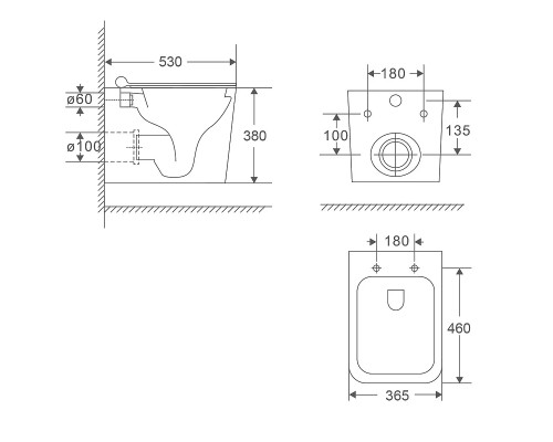 Унитаз AQUAme AQM2015PRO подвесной цвет Белый глянцевый с сиденьем Микролифт