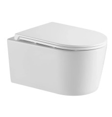 Унитаз AQUAme AQM2017PRO подвесной цвет Белый глянцевый с сиденьем Микролифт