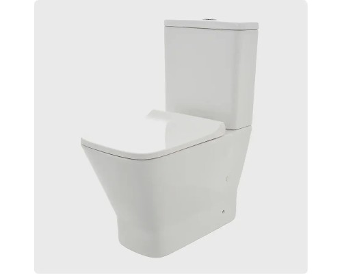 Унитаз компакт AQUAme AQM1005PRO цвет Белый глянец без бачка с сиденьем Микролифт