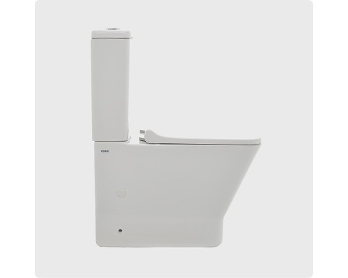 Унитаз компакт AQUAme AQM1005PRO цвет Белый глянец без бачка с сиденьем Микролифт