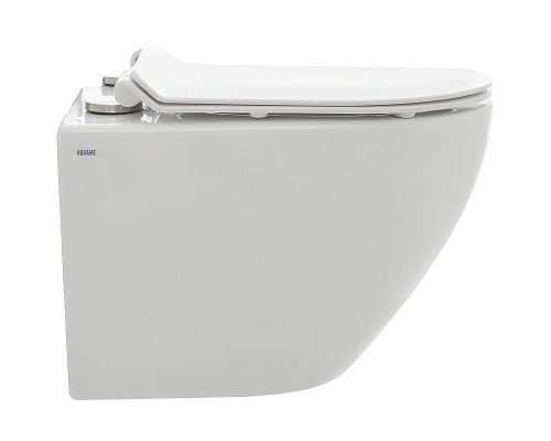 Комплект унитаза AQUAme AQM2002 с инсталляцией Berges Atom 410 040332 с сиденьем Микролифт и Черной матовой клавишей смыва