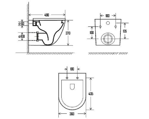 Унитаз AQUAme AQM2002MW подвесной Белый матовый с сиденьем Микролифт