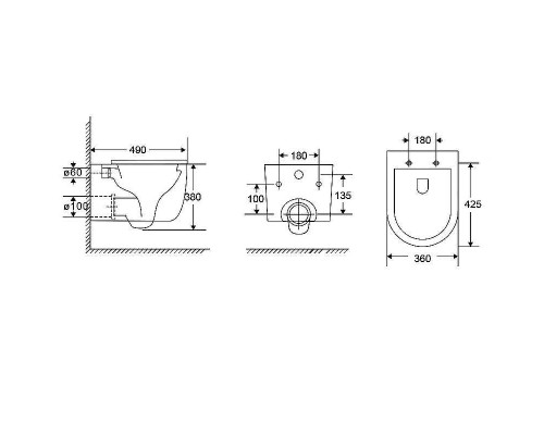 Унитаз AQUAme AQM2013PRO подвесной Белый глянец с сиденьем Микролифт