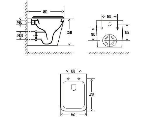 Комплект унитаза AQUAme AQM2004 с инсталляцией WellWant Standart 50 WWISI1110B с сиденьем Микролифт и клавишей смыва Хром глянцевый