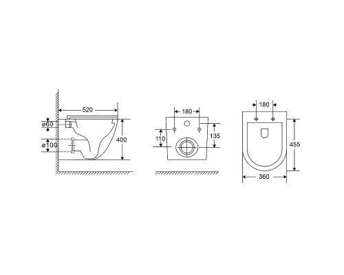 Унитаз AQUAme AQM2014PRO подвесной цвет Белый с сиденьем Микролифт