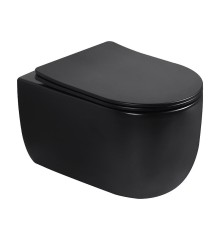 Унитаз Abber Bequem AC1104TMB подвесной цвет Черный матовый с сиденьем Микролифт