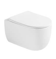 Унитаз Abber Bequem AC1104TMW подвесной цвет Белый матовый с сиденьем Микролифт