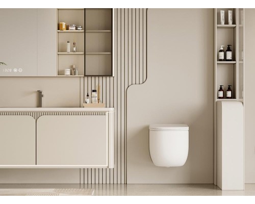 Унитаз Abber Bequem AC1104TMW подвесной цвет Белый матовый с сиденьем Микролифт