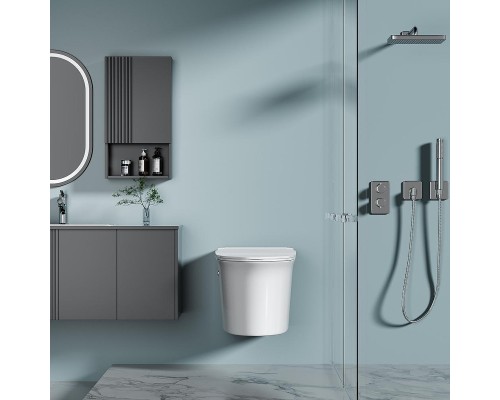 Унитаз Abber Bequem AC1124P подвесной цвет Белый с сиденьем Микролифт