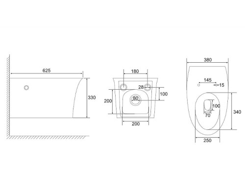 Унитаз Abber Bequem AC1124P подвесной цвет Белый с сиденьем Микролифт