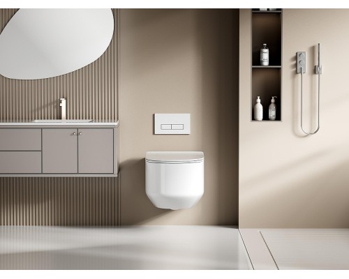 Унитаз Abber Bequem AC1130 подвесной цвет Белый с сиденьем Микролифт