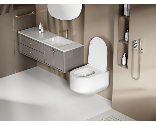 Унитаз Abber Bequem AC1130 подвесной цвет Белый с сиденьем Микролифт