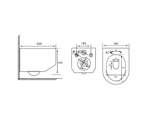 Унитаз Abber Bequem AC1130 подвесной цвет Белый с сиденьем Микролифт