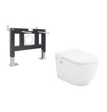 Комплект унитаза с инсталляцией Abber Bequem AC1108P-AC0101P цвет Белый с сиденьем Микролифт