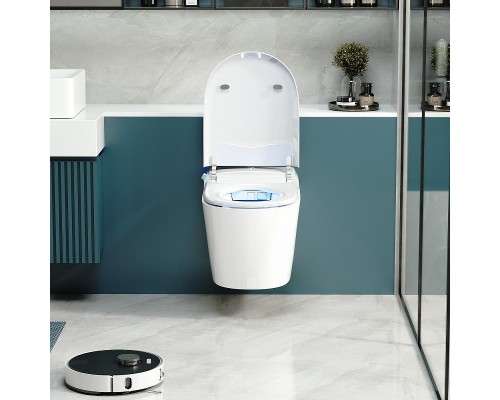 Комплект унитаза биде с инсталляцией Abber Bequem AC1119S-AC0101P2 цвет Белый с сиденьем Микролифт