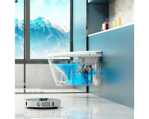 Комплект унитаза биде с инсталляцией Abber Bequem AC1119S-AC0101P2 цвет Белый с сиденьем Микролифт