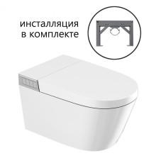 Комплект унитаза биде с инсталляцией Abber Bequem AC1120S-AC0101P2 цвет Белый с сиденьем Микролифт