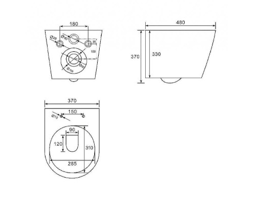 Унитаз Abber Bequem AC1102 подвесной с сиденьем Микролифт