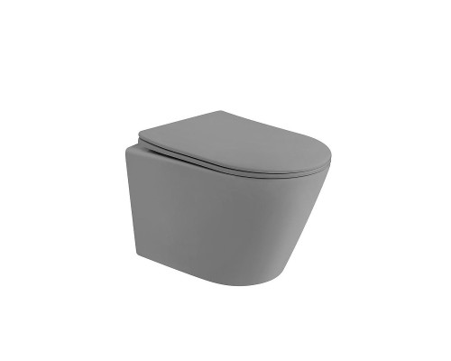 Унитаз Abber Bequem AC1102TMG подвесной цвет Серый матовый с сиденьем Микролифт