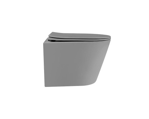 Унитаз Abber Bequem AC1102TMG подвесной цвет Серый матовый с сиденьем Микролифт