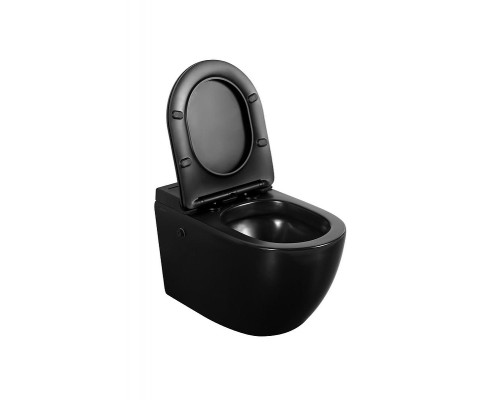 Унитаз Abber Bequem AC1108PMB подвесной цвет Черный матовый с сиденьем Микролифт