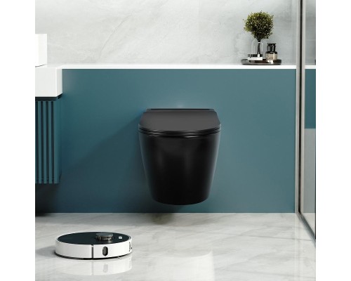 Унитаз Abber Bequem AC1108PMB подвесной цвет Черный матовый с сиденьем Микролифт