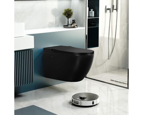 Унитаз Abber Bequem AC1108PMB подвесной цвет Черный матовый с сиденьем Микролифт