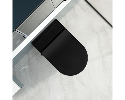 Унитаз Abber Bequem AC1108PMB подвесной цвет Черный матовый с сиденьем Микролифт