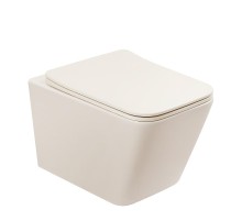 Унитаз Abber Rechteck AC1201MBE подвесной цвет Светло-бежевый матовый с сиденьем Микролифт