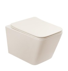 Унитаз Abber Rechteck AC1201MBE подвесной цвет Светло-бежевый матовый с сиденьем Микролифт
