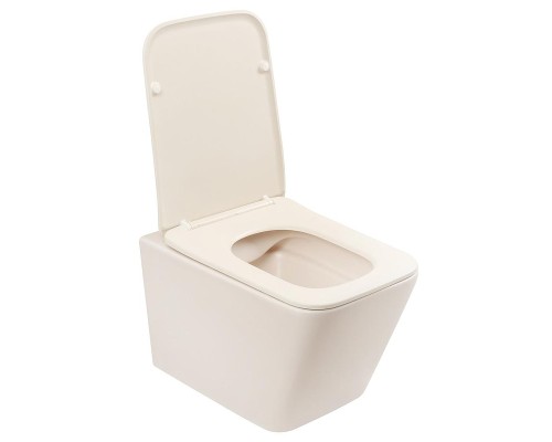 Унитаз Abber Rechteck AC1201MBE подвесной цвет Светло-бежевый матовый с сиденьем Микролифт